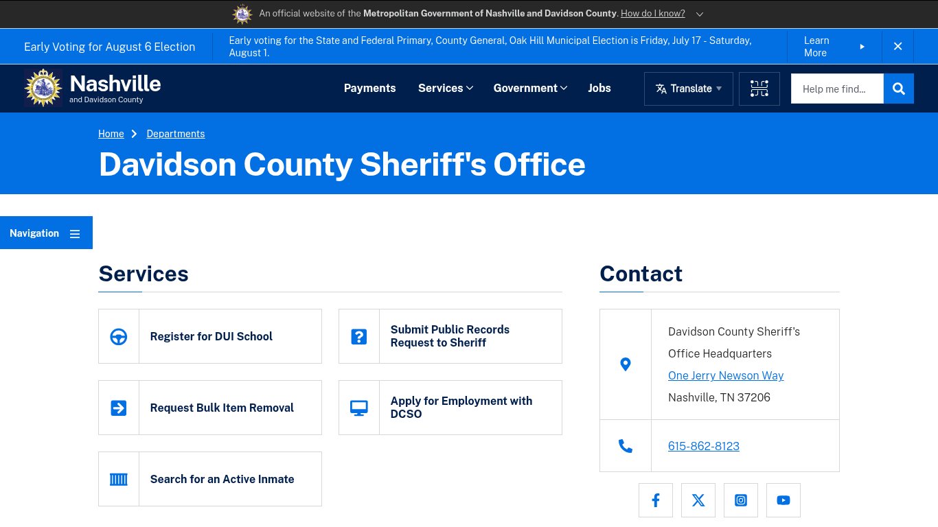 Davidson County Jail Inmate Search